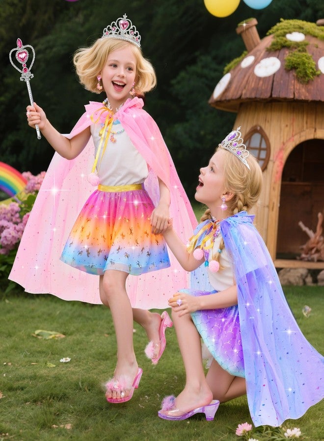 DISHIO Princess Dress Up Toys Jewelry Boutique, Girls Dress Up Shoes Role Play Gifts, Pretend Play Clothes Accessories With Princess Mermaid Theme Costumes Birthday Party Favors For Little Girls Aged 3 4 5 6 - Image 4